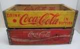 Wooden Coca Cola wood beverage crates, 18