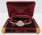 Vintage Bulova ladies wrist watch with box