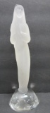 Madonna glass statue, frosted, 10