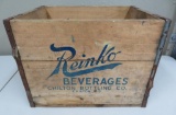 Reinko Beverage wooden case, Chilton Wisconsin, 12