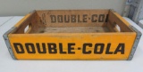 1964 Double Cola wood crate, yellow, 18