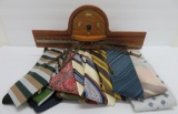 12 vintage ties and tie selector rack