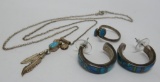 Opsl jewelry lot, earrings, ring and necklace