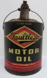 Faultless Motor Oil can, 5 gallon, 15