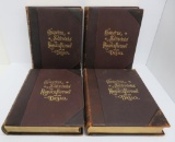 1892 leather bound Character Sketches of Romance Fiction and the Drama, Vol 1-4