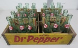 Drink Dr Pepper wooden crate, and four cardboard six pack of bottles
