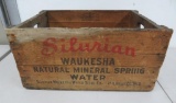 Silurian Springs wood advertising box, Waukesha Wis, 23