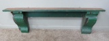 Wooden Architectural detail, corbels and shelf, green painted