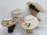 Four disc saucer garden party hats