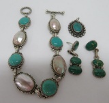Link Promise Bracelet, pendant and earrings