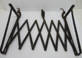 Vintage automobile running board expandable luggage rack