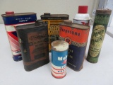 Vintage automotive product tins