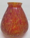 Lovely art glass lamp shade, Kralik crackle glass style, 5 1/2
