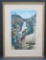 FW Haynes colorized print of Yellowstone River, framed 13 1/2