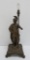 Bronze patina Roman Centurian lamp, working, 18