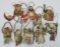 Antique scrap paper and tinsel ornaments, about 16 pieces