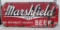 Nice Early porcelain Marshfield Lager Beer sign, 54