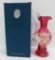 Fenton Country Cranberry ewer in original box with tag, 9