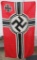 WWII German Banner, red, black and white double symbol, Two sided, 40