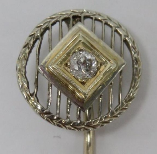 Diamond and Gold stick pin, 2 1/2"