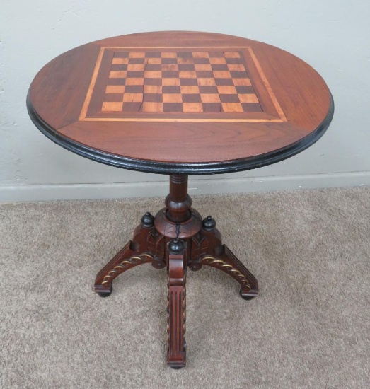 Fantastic Tilt Top Game Table with Checkerboard top