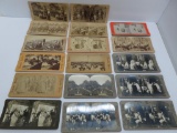 18 stereoscopic cards, military and general life