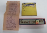 1933 Worlds Fair Fanny Gram tissue pack and official souvenir ID bracelet from 1965 NY Worlds Fair