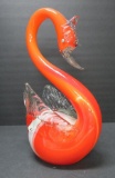 Large MCM art glass swan, 16