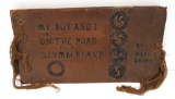 1881 Leather bound book, My Boy and I On the Road to Slumberland by Mary Brine