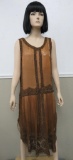 Beaded Flapper dress, brown, 41