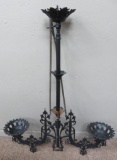 Cast iron frame for two hanging lamps, 36