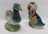 Two ceramic duck still banks, 4 1/2