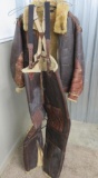 Two piece leather WWII air mans flight jacket and pants