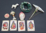 Antique Christmas ornaments, decoration and ephemera
