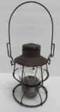 Chicago Milwaukee St Paul Railroad lantern with marked frame and glass