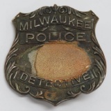Milwaukee Police Detective Badge, 2 1/4