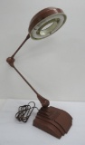 Flexo Industrial magnifying lamp, working, adjustable arm