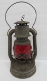 Dietz #2 D-Lite red globe lantern, 13 1/2