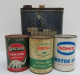 Vintage Automotive oil cans, Sinclair, Sohio, Traffic
