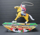 Re issue wind up tin toy, Roy Rogers and Trigger, 11 1/2