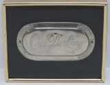Antique Childs casket coffin plate, Our Darling, 4 1/2