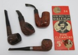 4 pipes, Briar, Weber, Medico and Lloyds