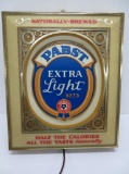 Pabst Extra Light Beer Light, plastic, working