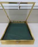 Metal and glass table top display case, 24