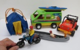 Vintage Fisher Price camping toys and vehicles, c 1977