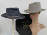 Vintage Resistol and Strutz hats in Knox New York hat box