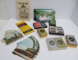 Railroad postcards and playing cards