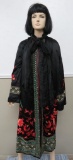 Stunning Martha Weathered beaded satin and velvet opera coat, glass beads, metal trims and sequins