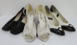 Three pair of vintage shoes, heels