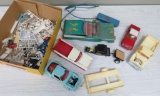 Model car parts, Buddy L plastic car and tin battery op for parts
